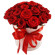 red roses in a hat box. Novi Sad