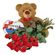 red roses with teddy and chocolates. Novi Sad