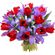 bouquet of tulips and irises. Novi Sad